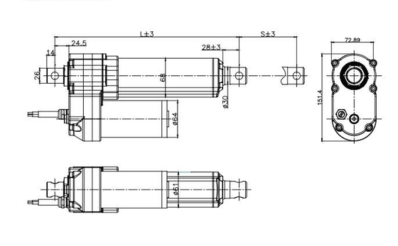 Heavy-Duty Linear Electric Cylinder 2000N ~ 7000N Force Waterproof DC Motor